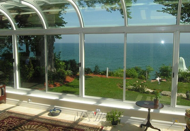 Sunroom en verre en aluminium préfabriqué d'intérieur de clôture de patio de 4 saisons 1