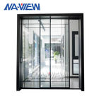 Fenêtre en aluminium de porte de double tissu pour rideaux en verre économiseur d'énergie avec le système de Superhouse fournisseur