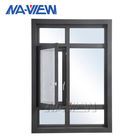Fenêtre triple de tissu pour rideaux articulée par double en aluminium noir avec l'écran se pliant fournisseur