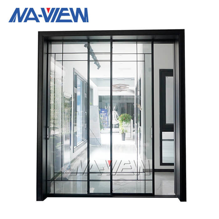 Porte coulissante en verre intérieure de nouveau profil en aluminium français de conception de Guangdong NAVIEW grande fournisseur