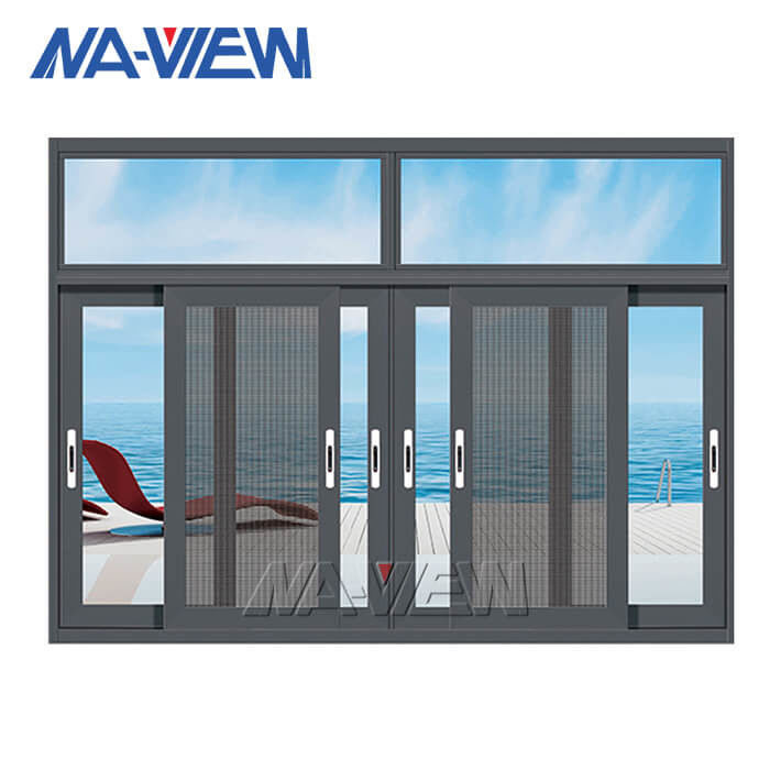 Fenêtre de glissement en aluminium de verre trempé de Guangdong NAVIEW de cadre de couleur en aluminium claire simple de noir fournisseur