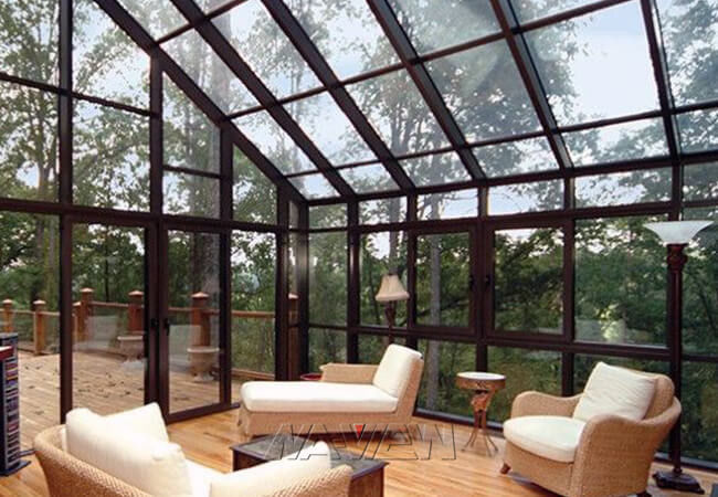 Porche en aluminium inclus d'écran de porche de Sun de jardin avec la surface de PVDF 2