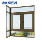Fenêtre en aluminium de tissu pour rideaux de coupure thermique en bois de grain fournisseur