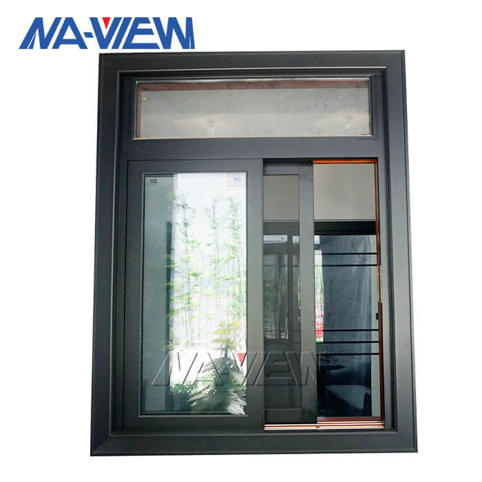 Grande fenêtre de glissement en aluminium de noir de fenêtre de glissement de Guangdong NAVIEW avec la maille fournisseur