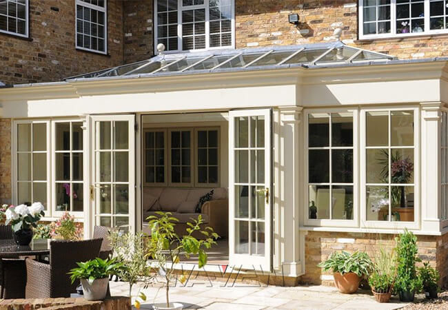 4 saisons choisissent le Sunroom de toit de pente toute l'addition en verre de clôtures de Sunroom 0